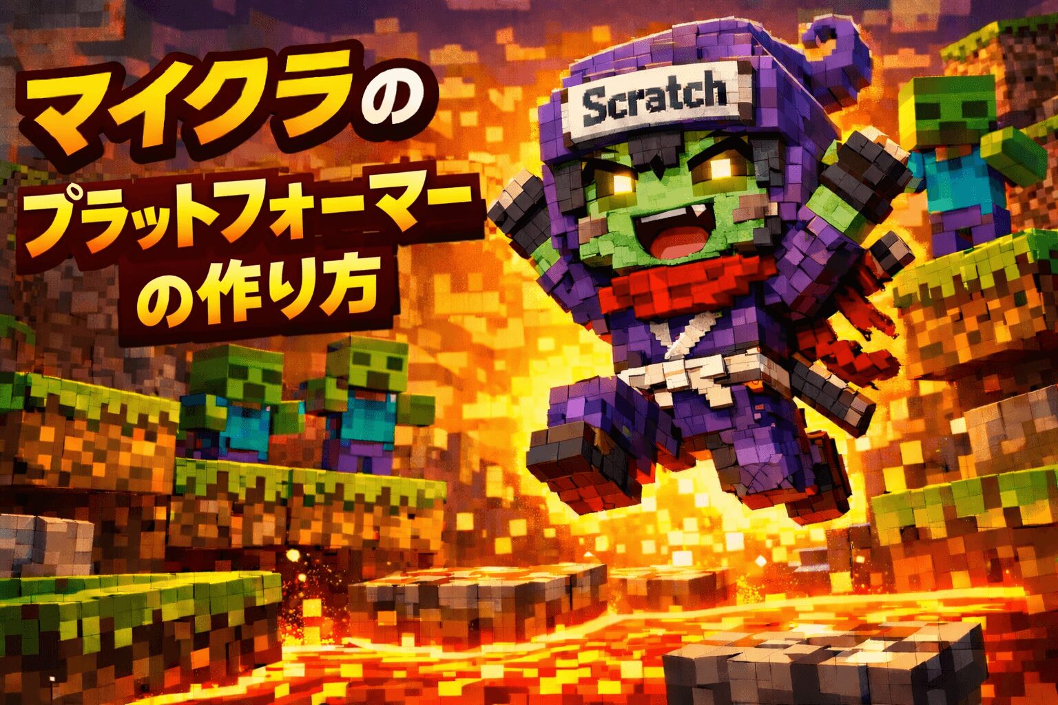 マイクラの「ゾンビお家に帰ろう」プラットフォーマーの作り方 #2